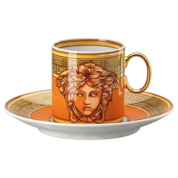 Versace by Rosenthal Espressotasse Medusa Amplified Orange Coin (2-teilig)