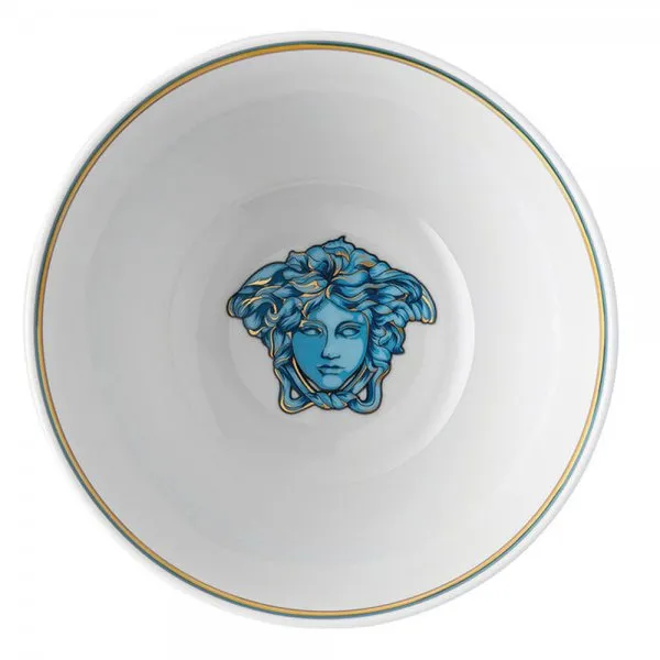 Versace by Rosenthal Schale Suppenschale Medusa Amplified Blue Coin (15cm)