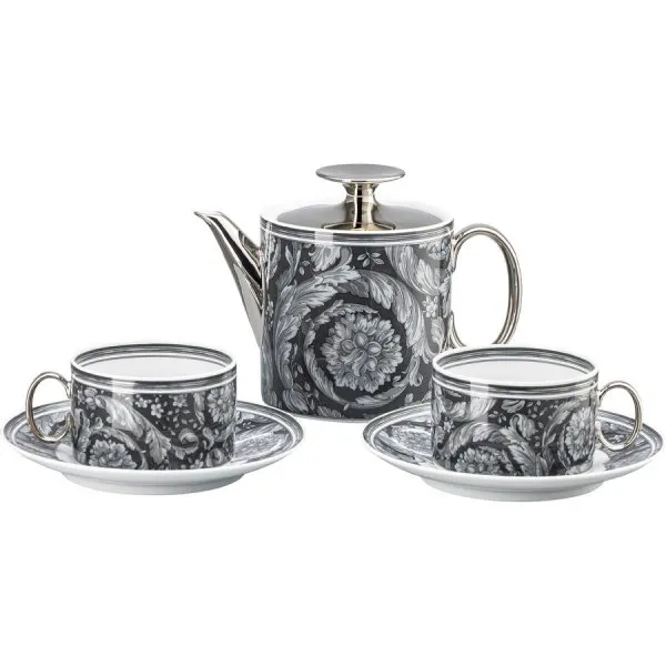 Versace by Rosenthal Tea for 2 Teekanne mit Teetassen Barocco Haze (6-teilig) (Groß)