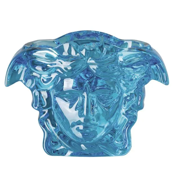 Versace by Rosenthal Vase Medusa Grande Blau Glas (19cm)
