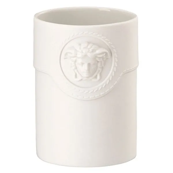 Versace by Rosenthal Vase Mini La Medusa Weiß Zylindrisch (10cm)