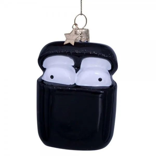 Vondels Christbaumschmuck Ornament Kopfhörer Schwarz