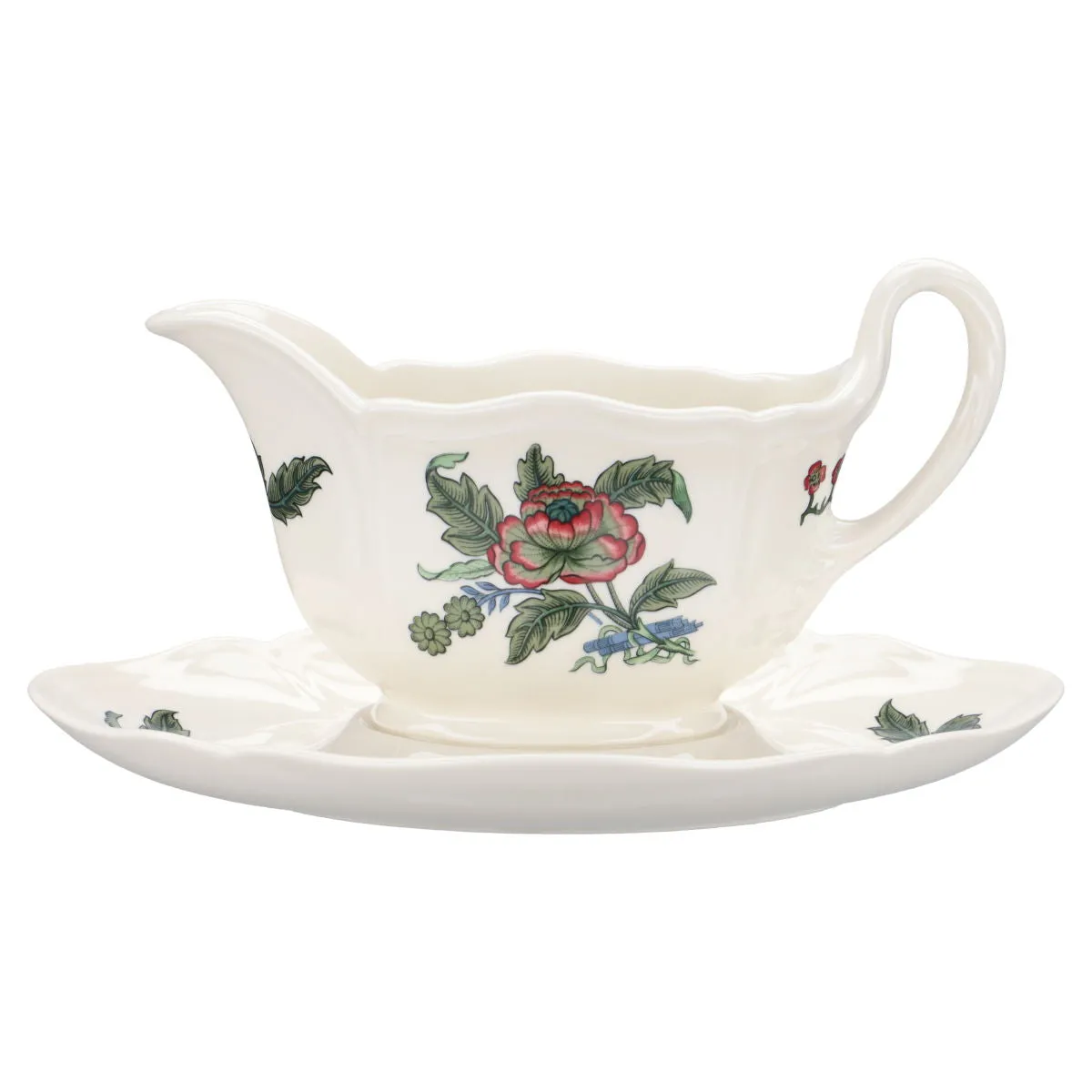 Sauciere mit Teller einteilig - Wedgwood Mandarin