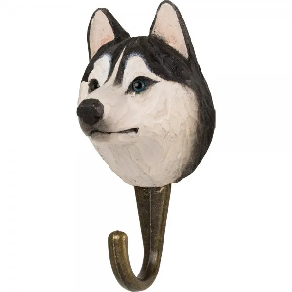 Wildlife Garden Kleiderhaken DecoHook Siberian Husky Grau