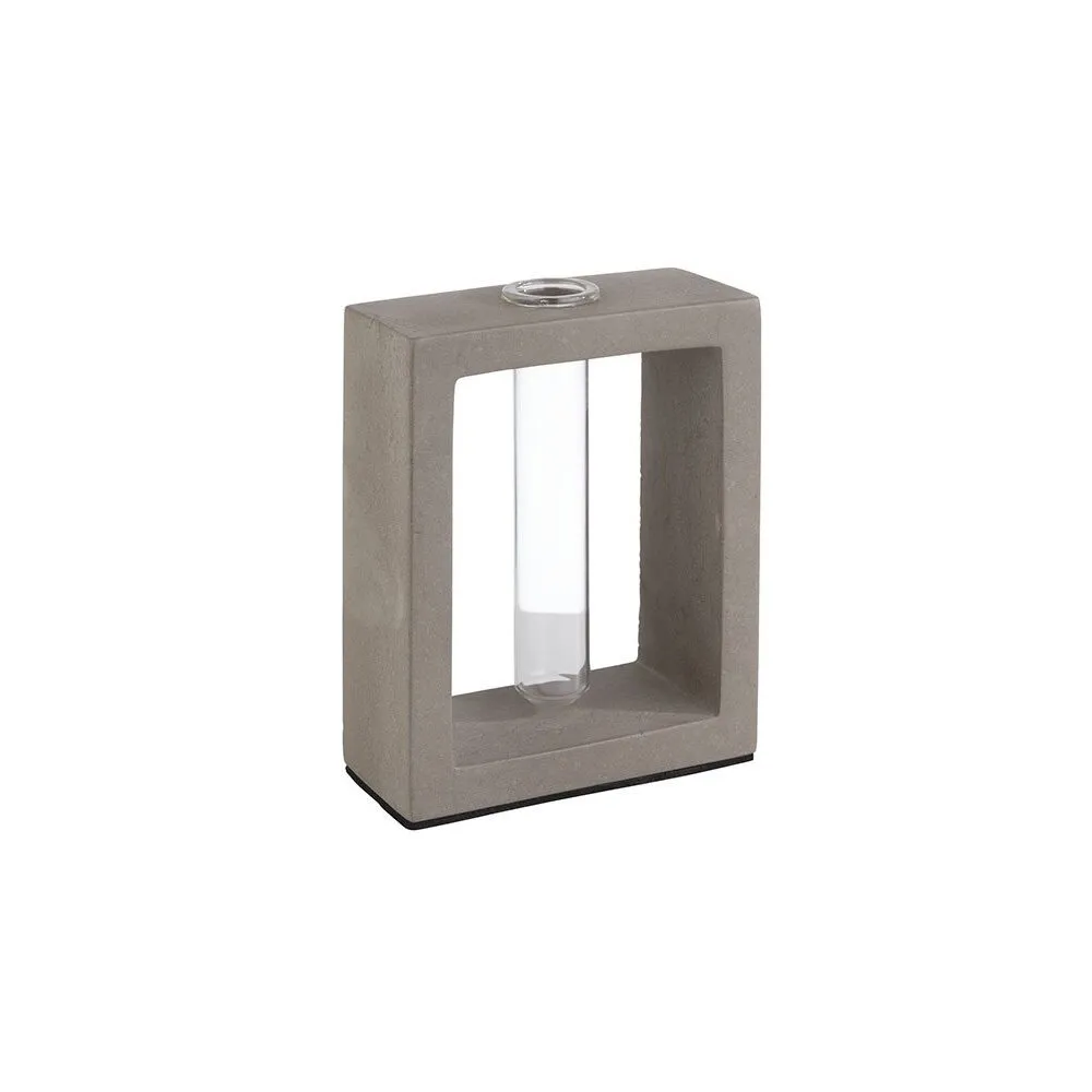 APS Vase mit Glaseinsatz ELEMENT 10x4,5cm H 12,5cm