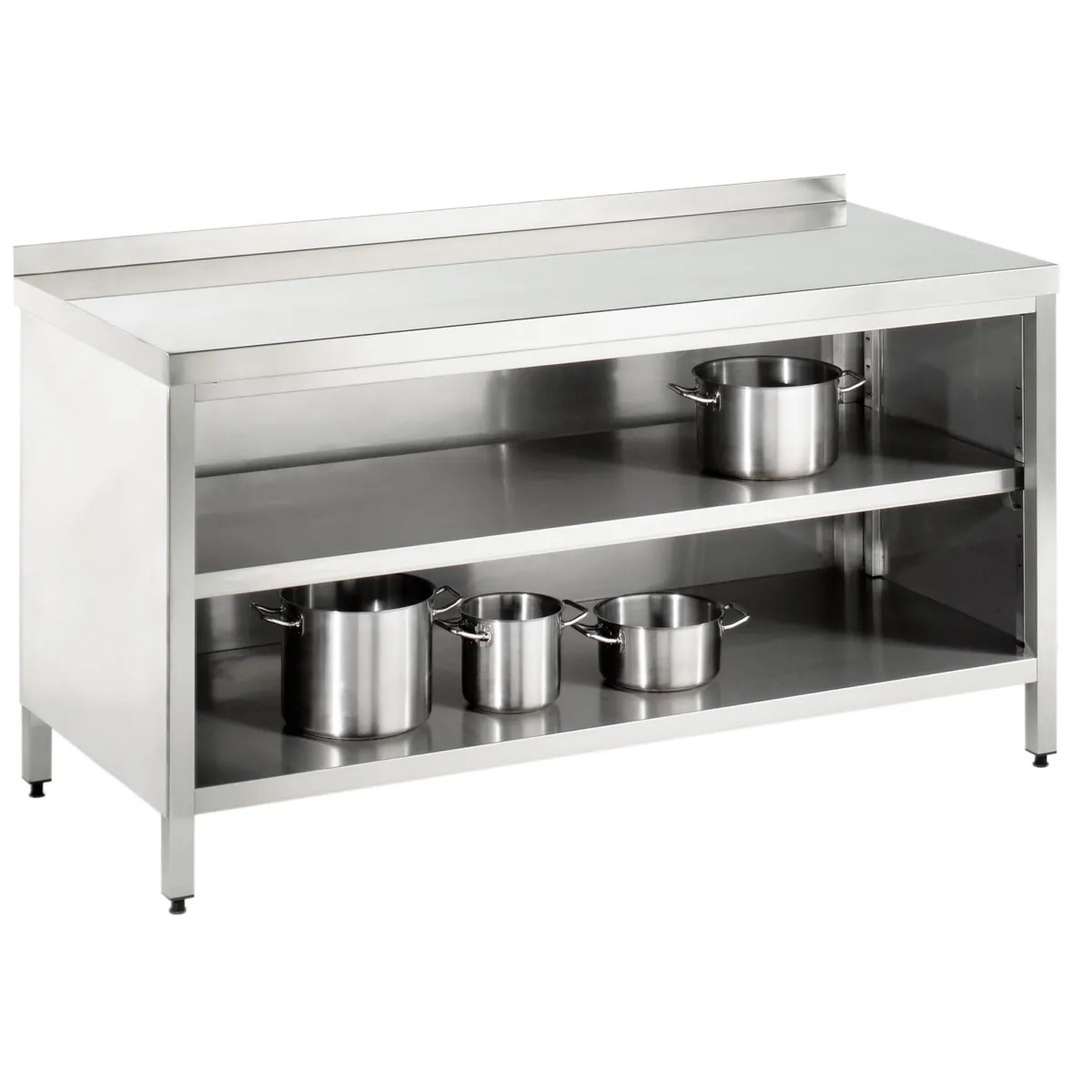 Arbeitsschrank offen mit Aufkantung - 1000 mm x 700 mm x 850 mm