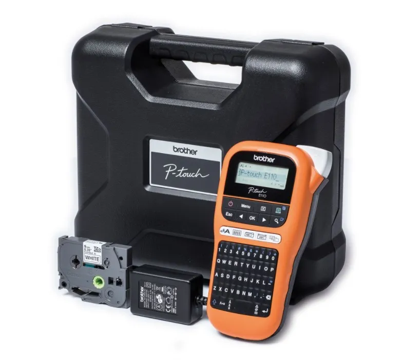 Beschriftungsgerät Brother P-touch  PTE110VP mit Netzteil und Koffer