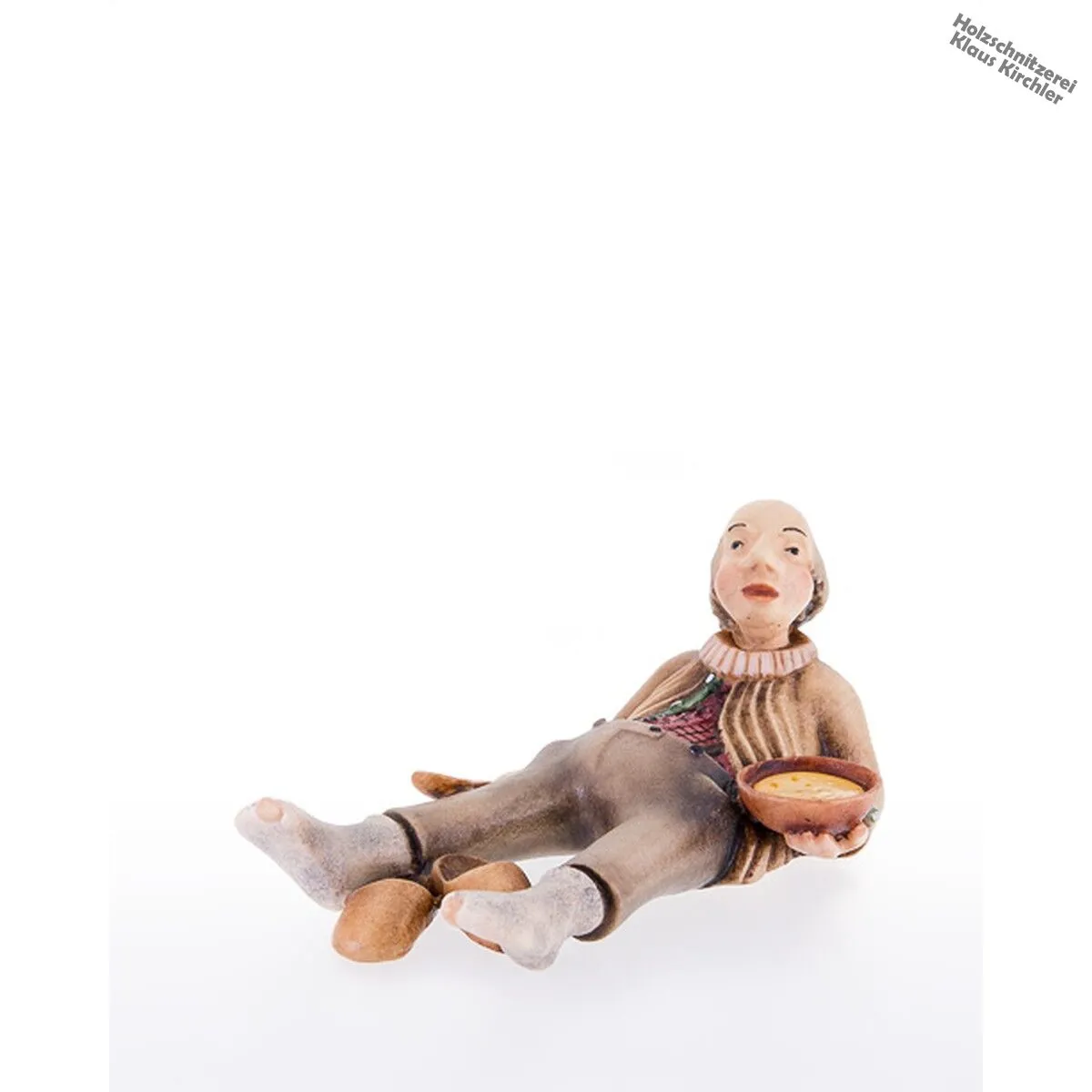 Bettler liegend mit Suppenteller