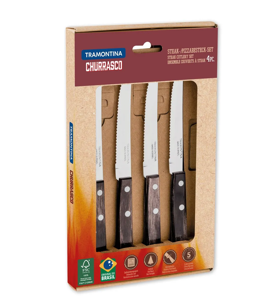 4-tlg. Steak-/Pizzamesser-Set