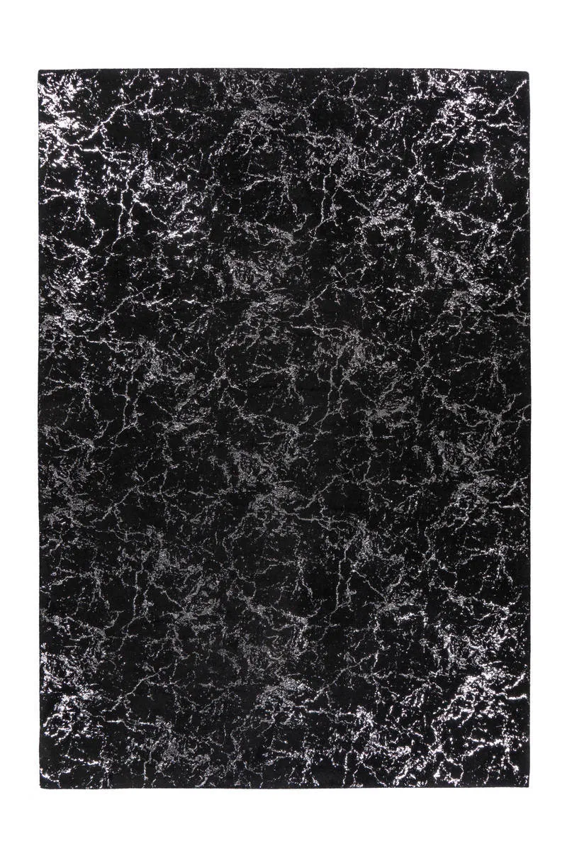 Teppich Schwarz / Silber 80cm x 150cm