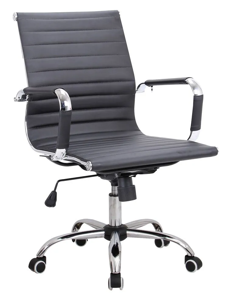 Drehstuhl Tamest 107 in Schwarz, 89 - 99 x 54 x 60 cm, Bürostuhl, drehbar und höhenverstellbar, bequem und langlebig