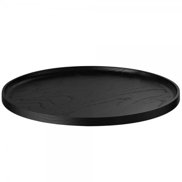blomus Serviertablett Oku Schwarz Rund (M)