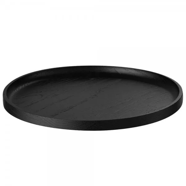 blomus Serviertablett Oku Schwarz Rund (S)