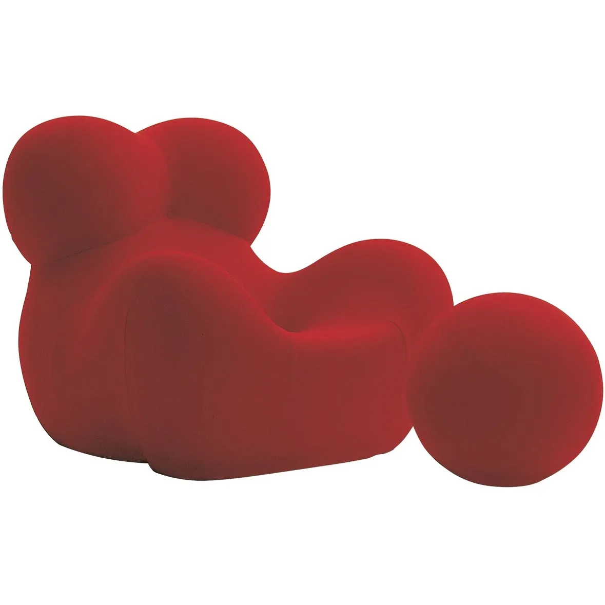 Sessel mit Fußhocker UP5 / UP6 von B&B Italia