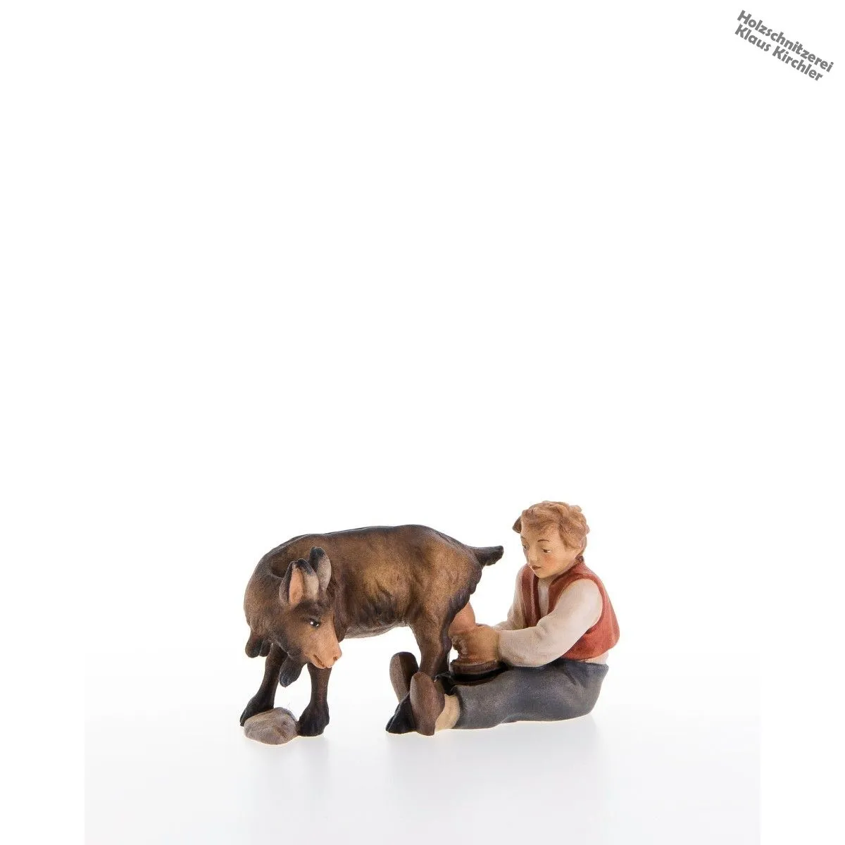 Bambino con capra (mungitore)