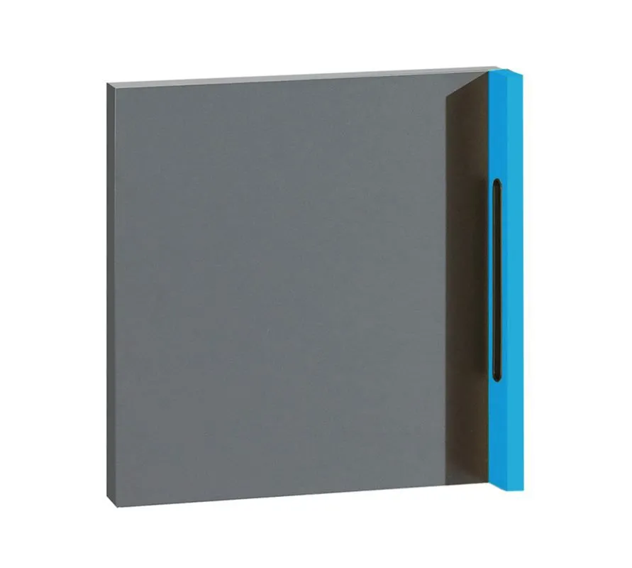 Tür Jakob, Farbe: Anthrazit / Türkis - 37 x 37 x 6 cm (H x B x T)