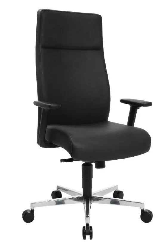 Drehstuhl Leder Schwarz