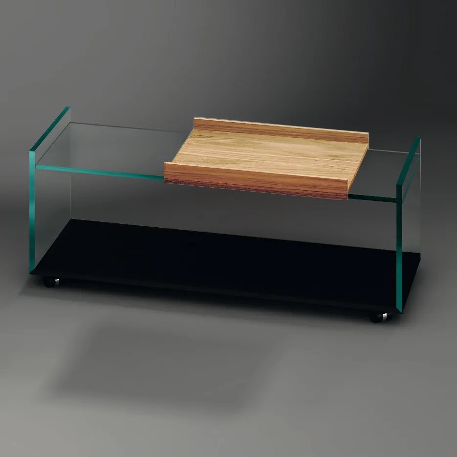 Tray Glas-Couchtisch von Dreieck Design