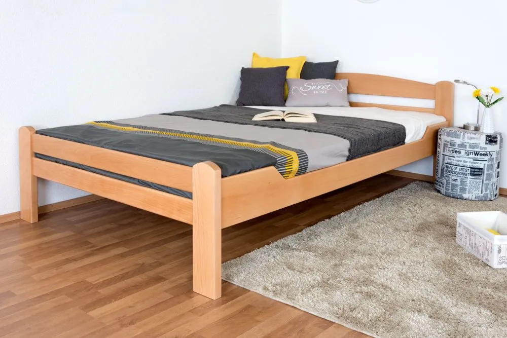 Jugendbett "Easy Premium Line" K4/1, 140 x 200 cm Buche Vollholz massiv Natur
