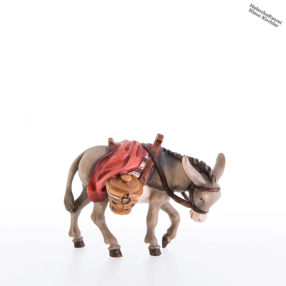 Esel mit zwei Korbflaschen