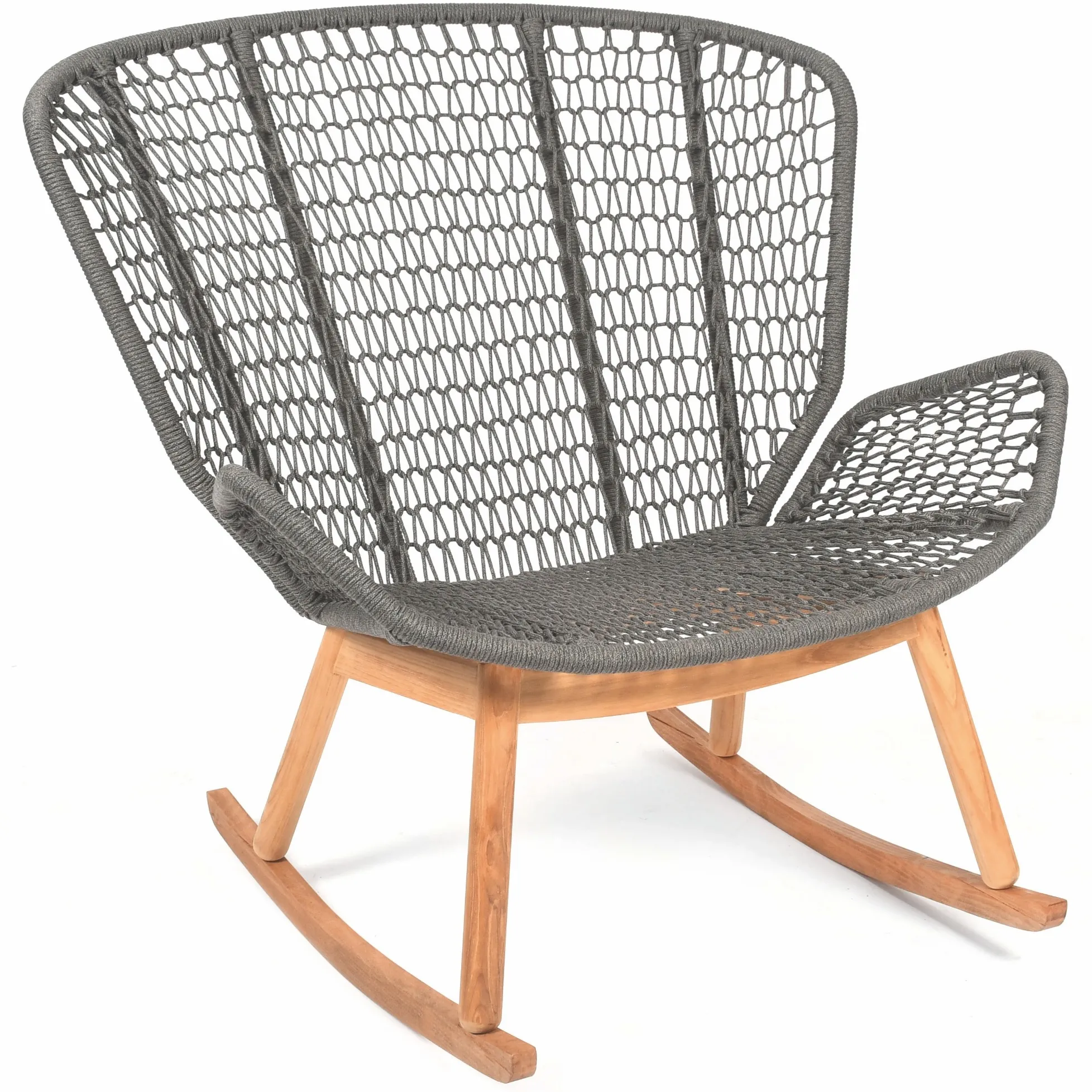 Wing Light Relax Outdoor Schaukelsessel Teak von Fischer Möbel