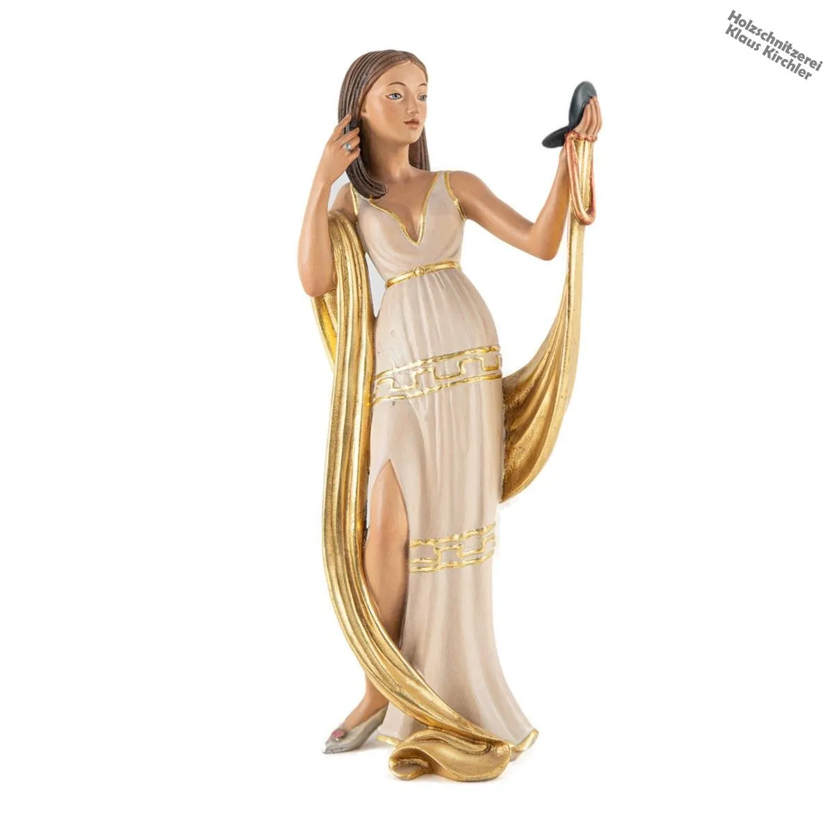 Frau mit Spiegel "La Bella" -  bemalt - 34 cm