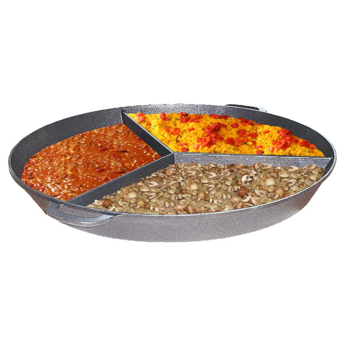 Großraumpfanne Ø 800 mm mit 3-Teilung