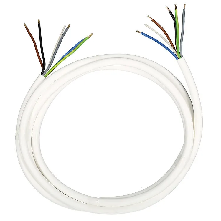 3m Herdanschlußkabel 5x2,5qmm mit Aderendhülsen auf beiden Seiten