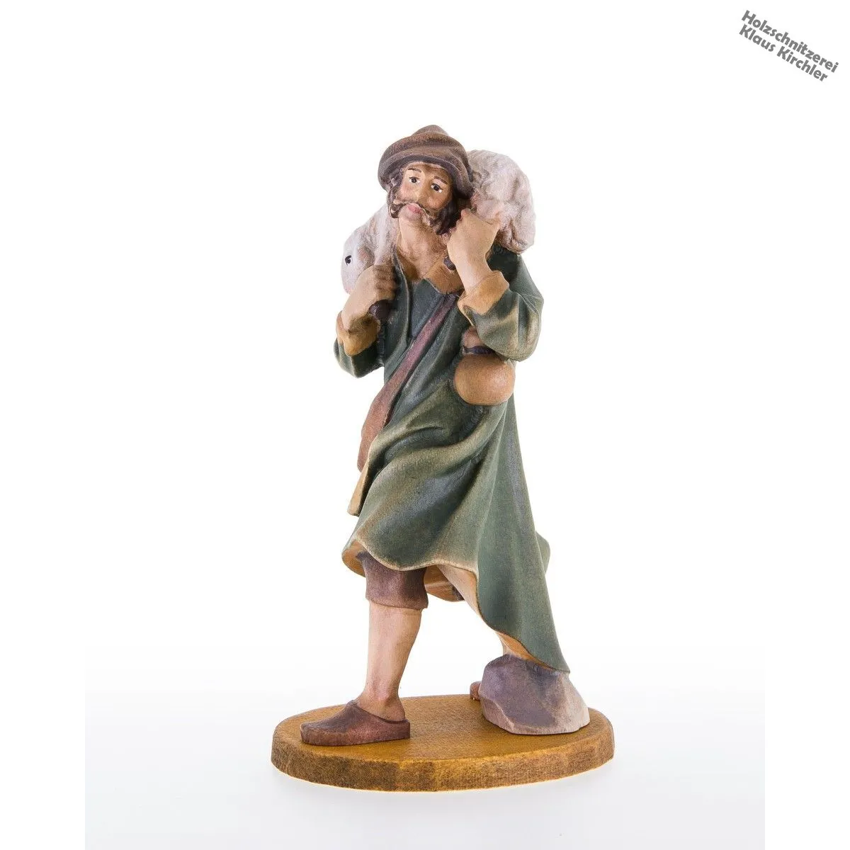 Hirt mit Schaf am Ruecken