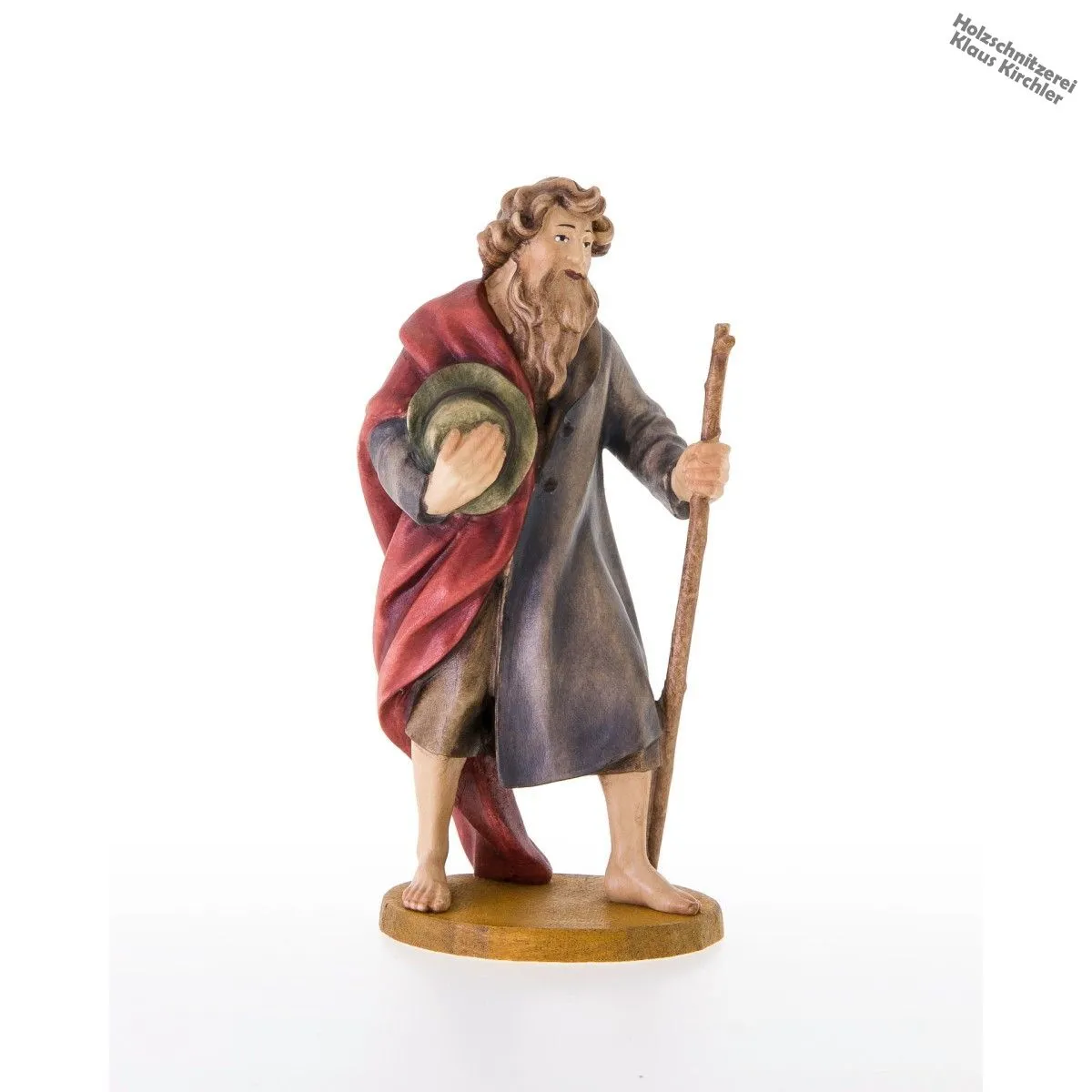 Shepherd with stick and hat