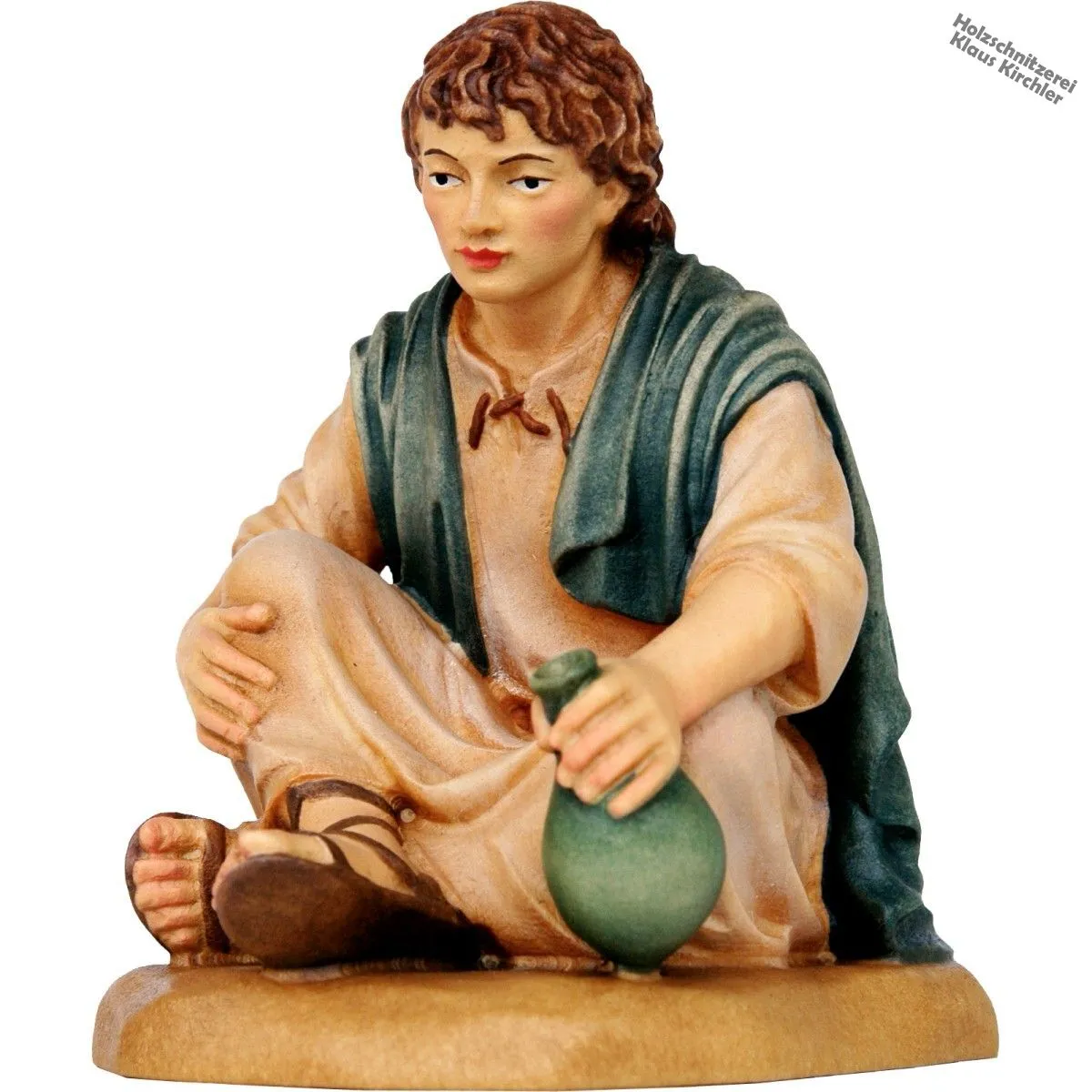 Hirte sitzend am Feuer