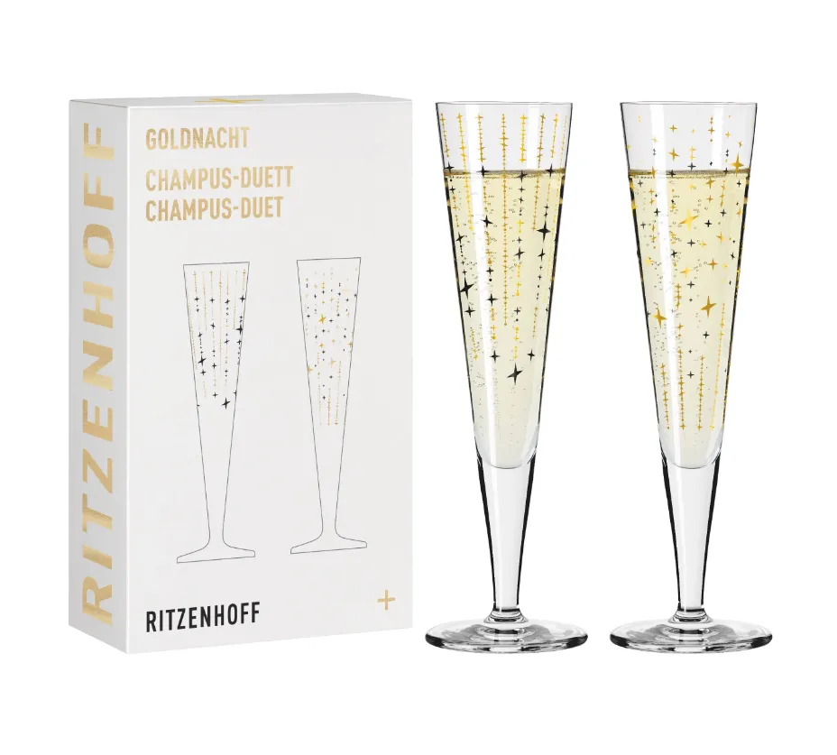 Champagnerglas Set Ritzenhoff Prom Goldnacht H24