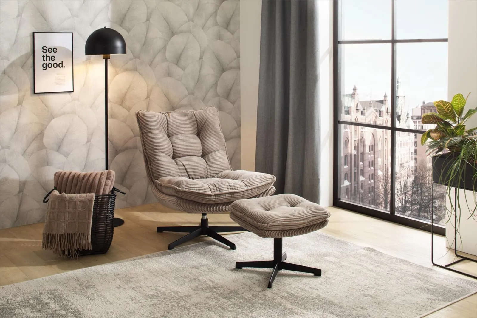 Relaxsessel mit Hocker Kawoo Kasper