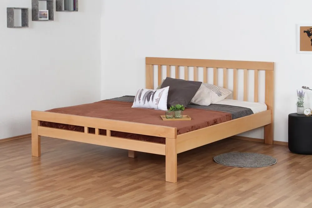 Doppelbett "Easy Premium Line" K8/1, 180 x 200 cm Buche Vollholz massiv Natur