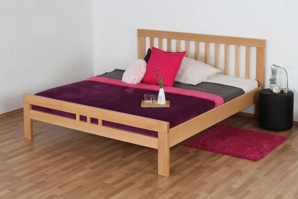 Jugendbett "Easy Premium Line" K8/1, 180 x 200 cm Buche Vollholz massiv Natur