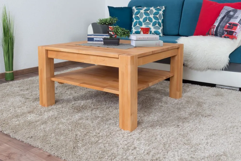 Couchtisch Wooden Nature 123 Kernbuche massiv - 80 x 80 x 45 cm (B x T x H)