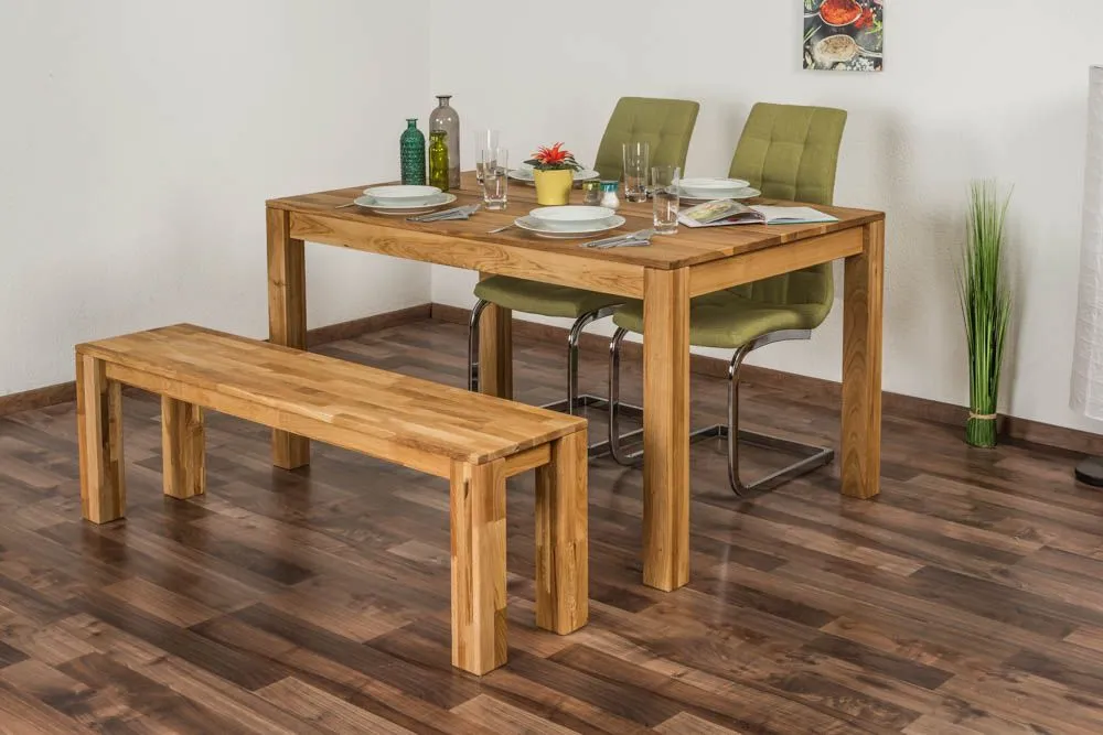Esstisch Wooden Nature 114 Eiche massiv geölt - 140 x 90 cm (B x T)