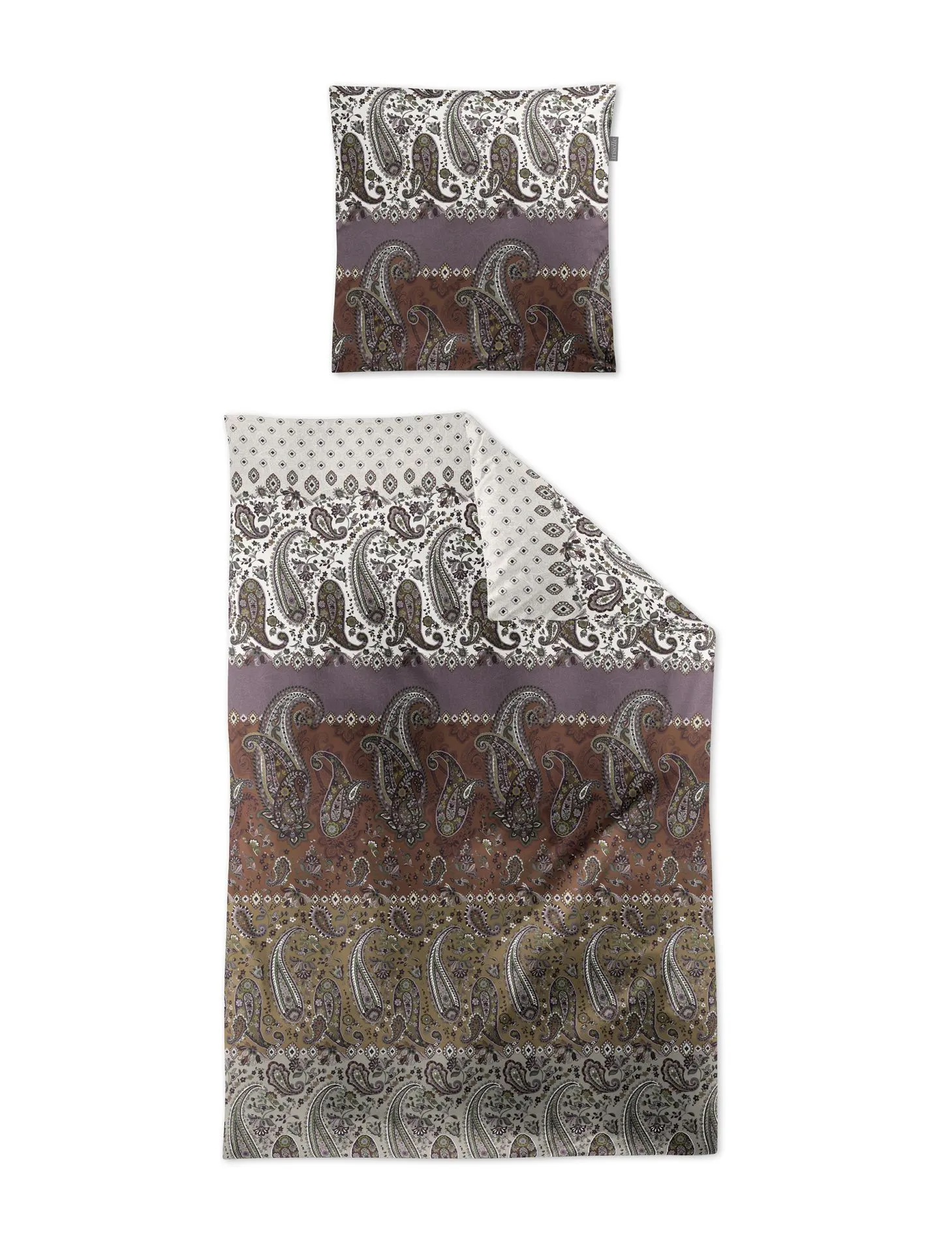 Mako Satin Bettwäsche Irisette Wave Beere