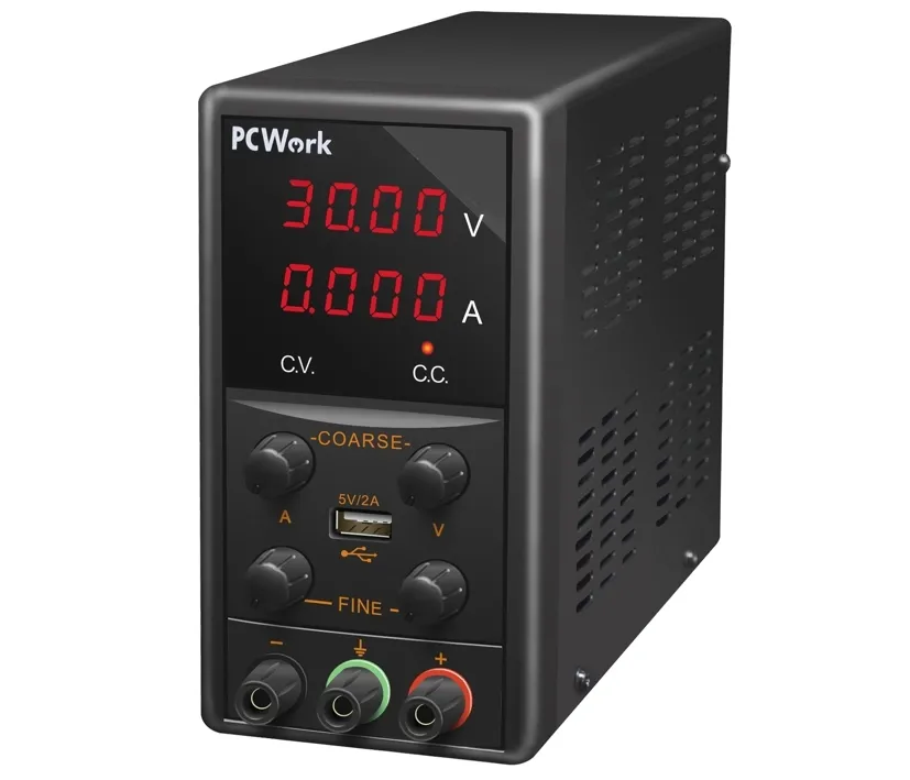 Labornetzgerät 0-30V 5A Labornetzteil mit 2xLED-Display und USB