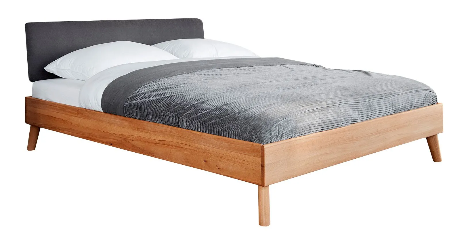 Doppelbett Timaru 03 Kernbuche massiv geölt - Liegefläche: 200 x 200 cm (B x L)