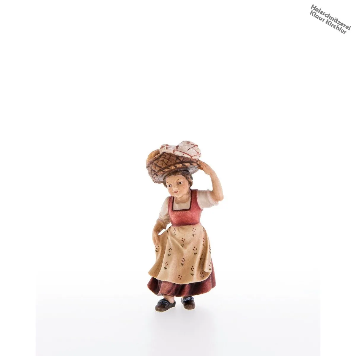 Bambina con cesta di pane