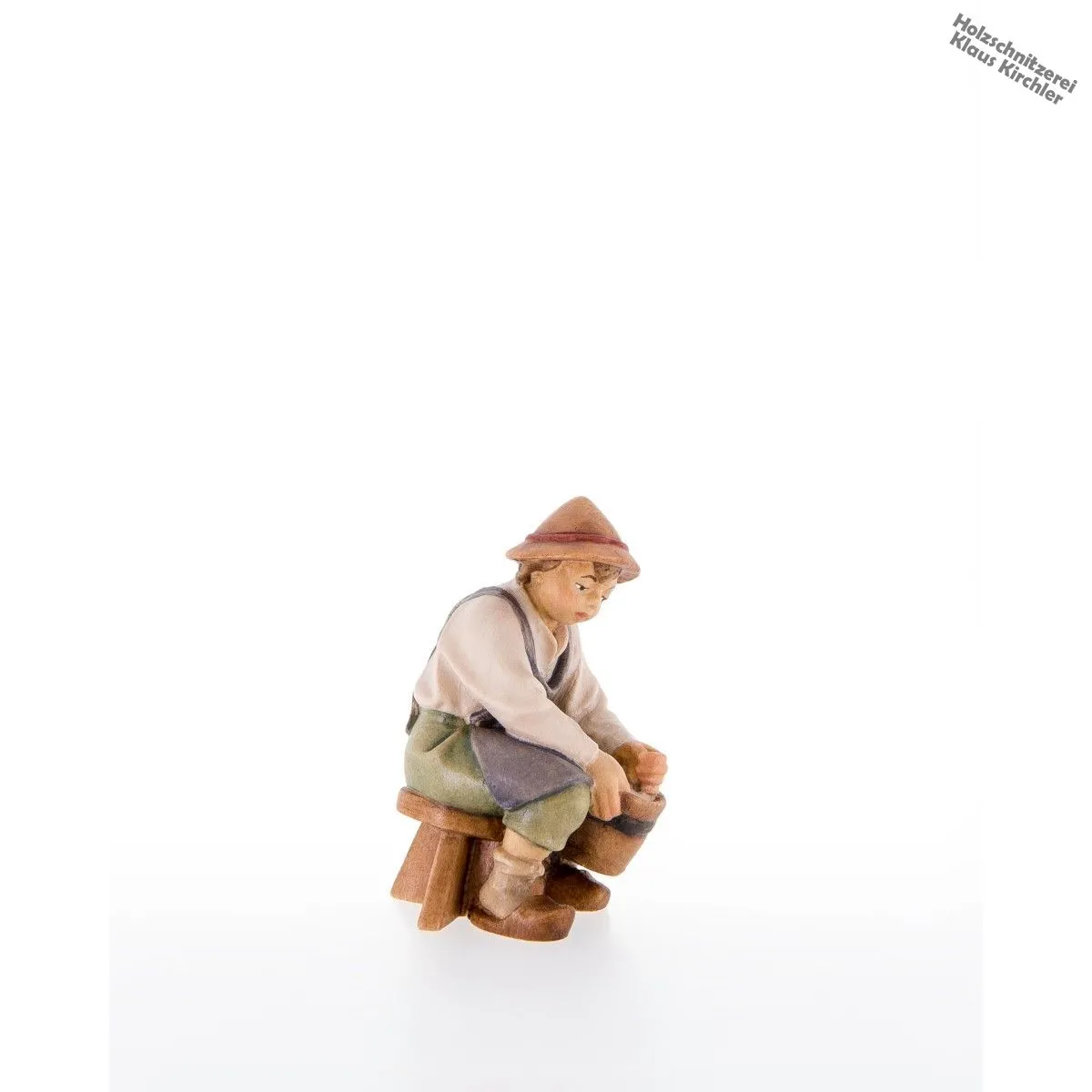 Mucca con contadino (mungitore)