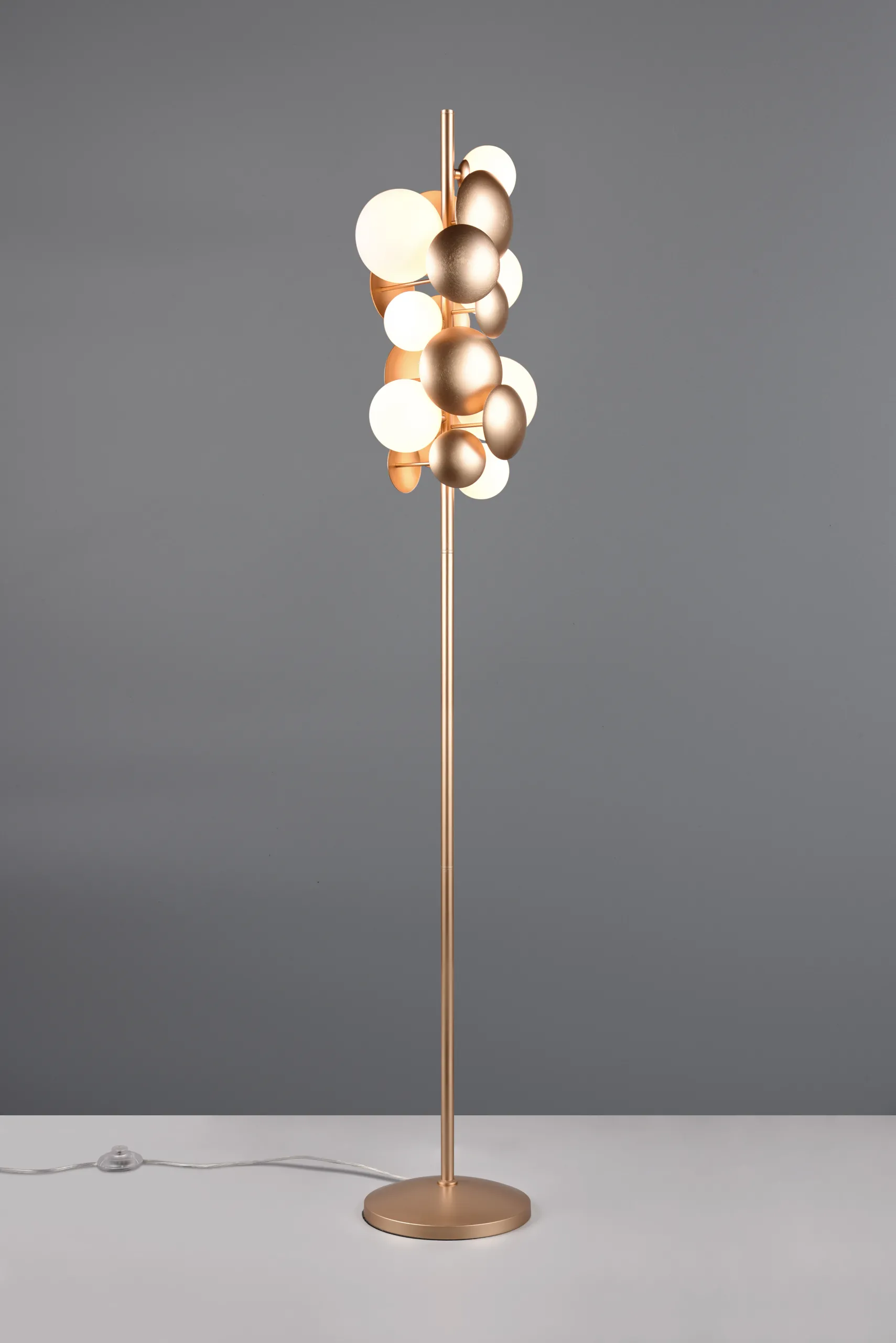 Stehleuchte Goldfarbig