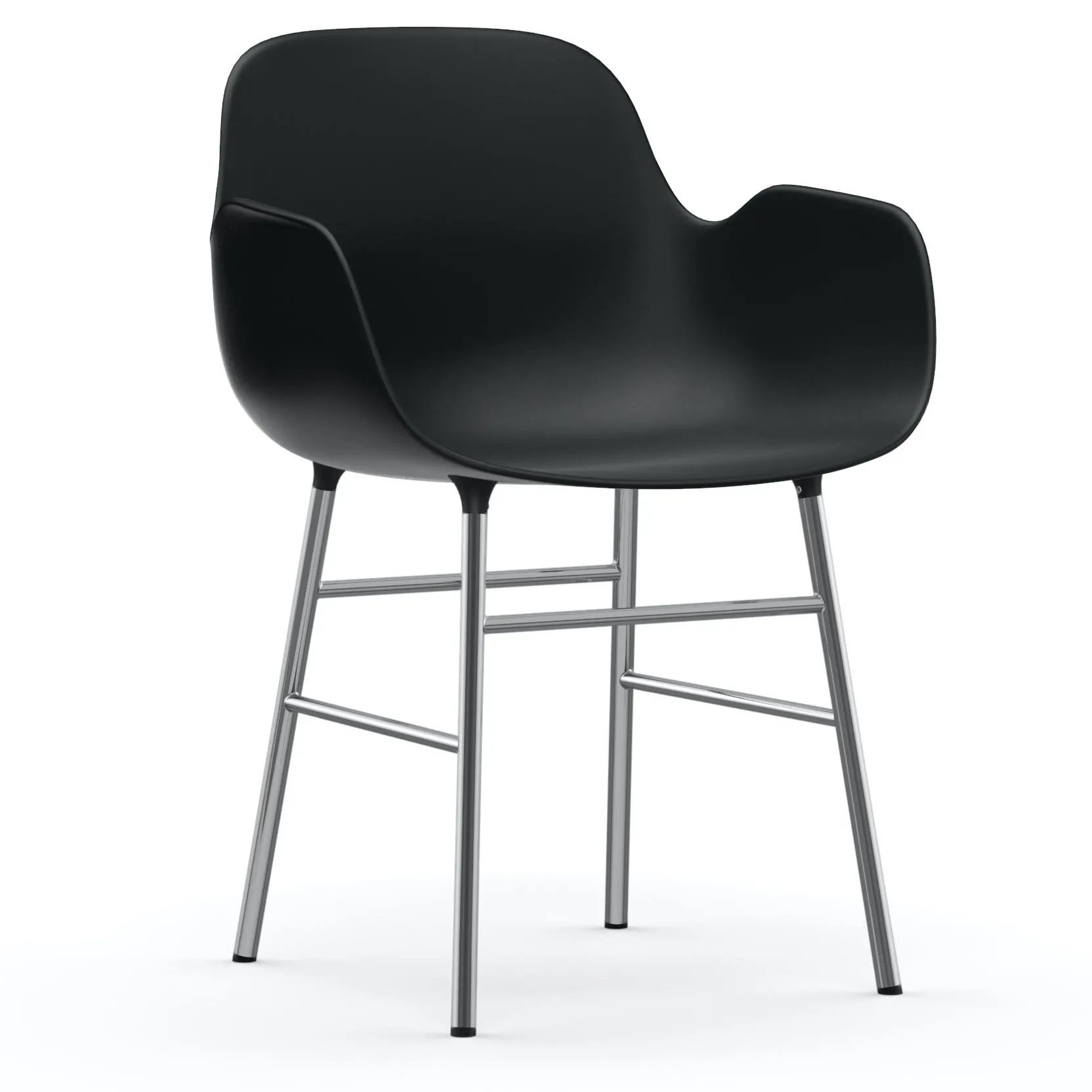 Form Armlehnstuhl mit Chromgestell von Normann Copenhagen