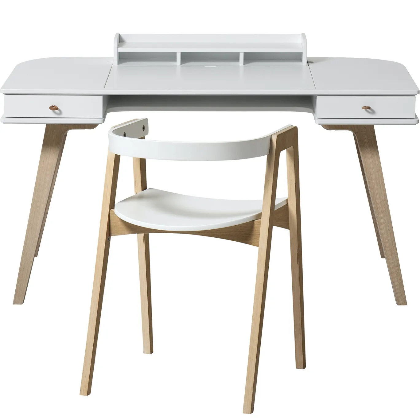 Wood Schreibtisch (66cm) mit Stuhl von Oliver Furniture
