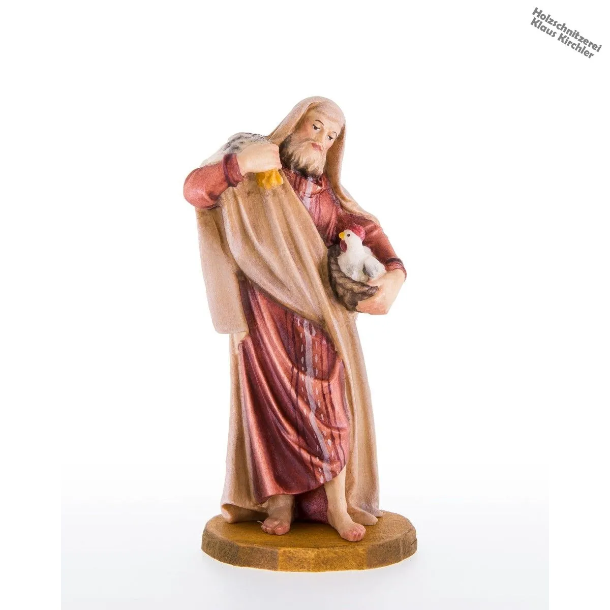 Orientalischer Hirt mit Korb u. Huehner