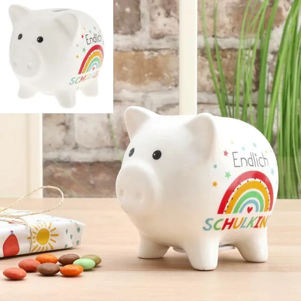 Spardose Sparschwein Schulanfang