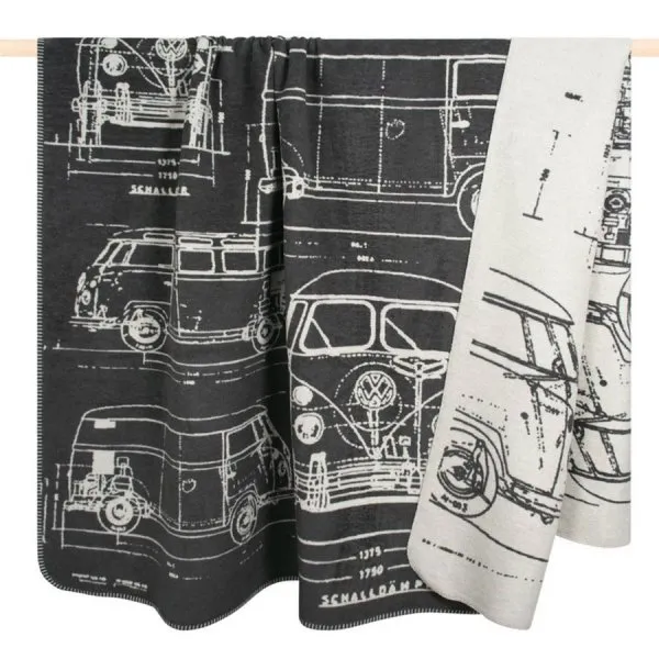 pad Decke VOLK Bulli Grau (150x200cm)