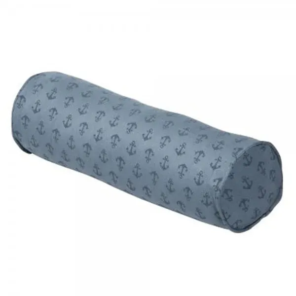 pad Kissenhülle Amcre für Nackenrolle mit Ankern Blau (15x50cm)