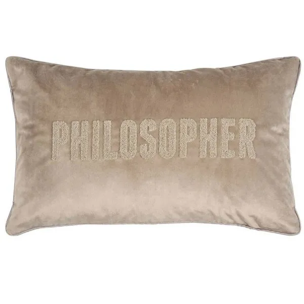 pad Kissenhülle Letters Philosopher Taupe (30x50cm)